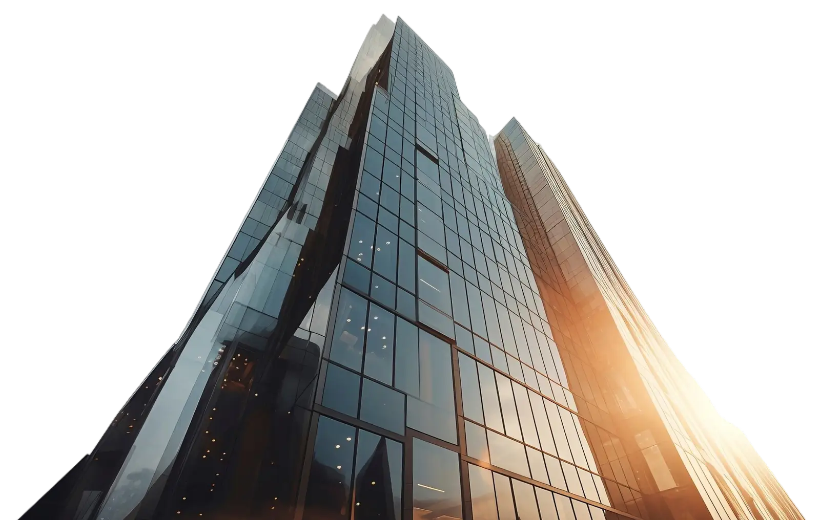 Edifício iluminado, imagem do case C.Daher